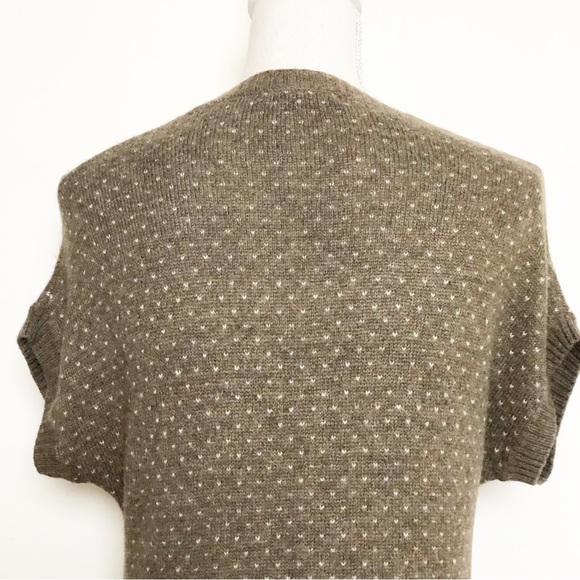 UNIQLO SWEATER COLLECTION Wool Blend Fair Isle Short Sleeve Tunic Sweater Dress - Picture 12 of 16